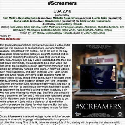 #Screamers Review